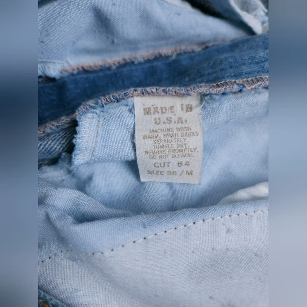 Crane Manufacturing Company Vintage Adjust A-Waist 100% Cotton Denim Jeans 30-36